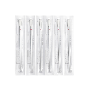 Sterile swab with breaking point